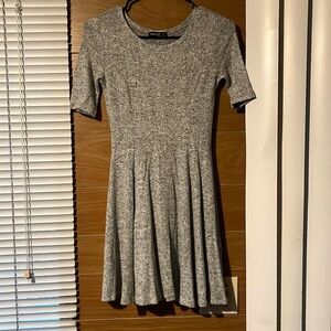 Grey soft material mid sleeve dress by Popular Basics, Size Small